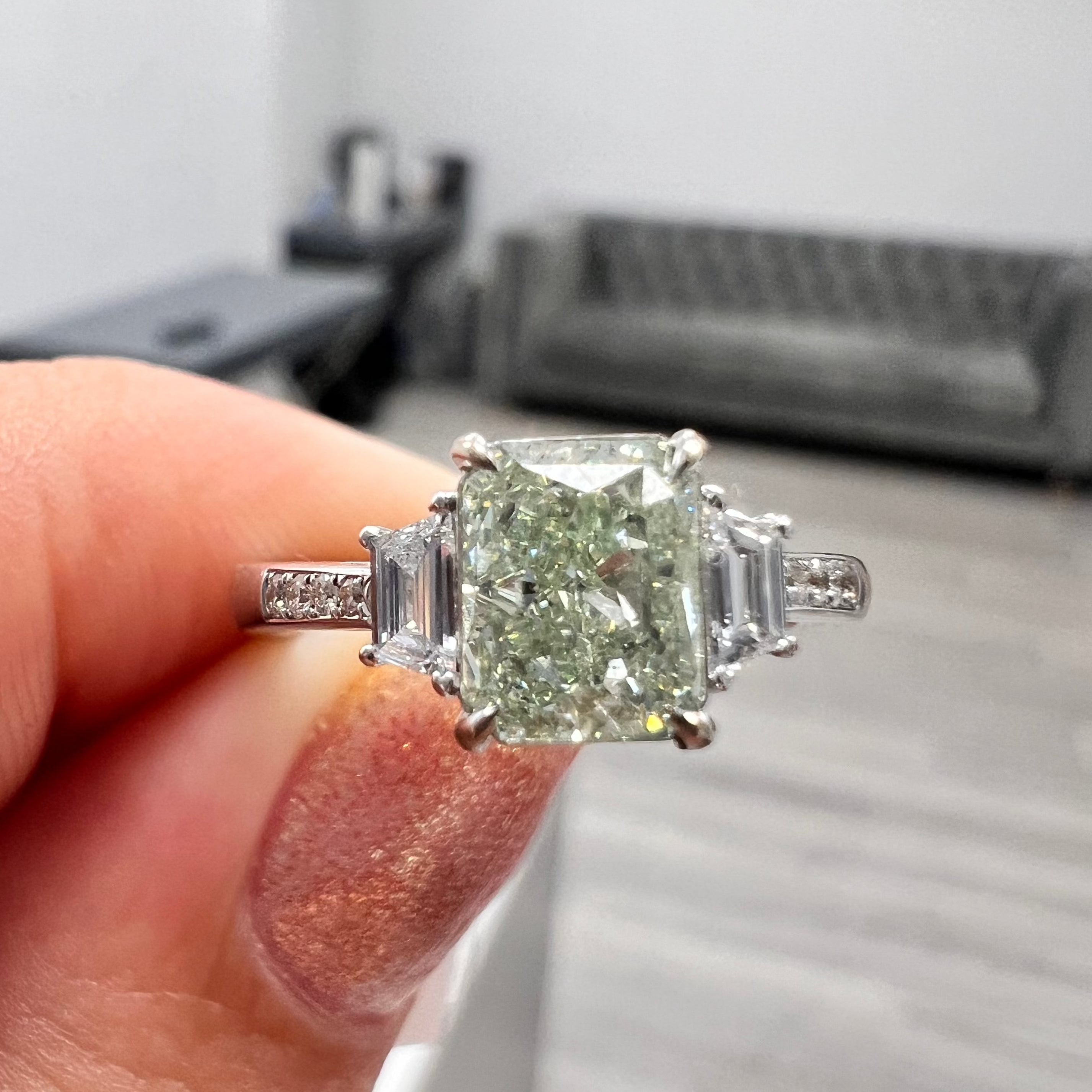 Platinum Diamond Engagement Ring Set 1.15ct 015256